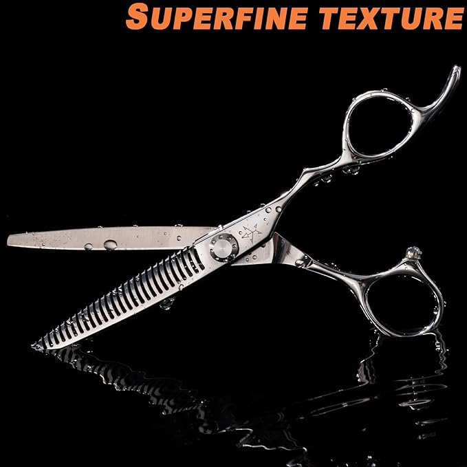 High-end Professional Hair Thinning Scissors Hair Cutting Teeth Shears Barber Hairdressing Texturizing Scissor Extremely Very Sharp 6.25 Inch Stainless Steel Alloy For Men,Women,Salon & Home