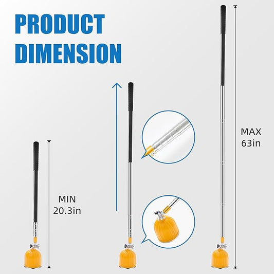 Magnetic Pickup Tool, 180째 Rotating Head, 10LB Heavy Duty Magnet Stick with Handle, Extendable Magnet Wand for Nails, Screws & Metal Objects, Strong Magnetic Tool for Mechanics & Home Use (Yellow)