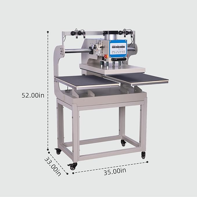 16?쓝24??Commercial Heat Press Machine, Pneumatic Up Sliding, for T-Shirts Garments Bag Textile Curtain, Digital Industrial Sublimation Printer for Sublimation Vinyl Heat Transfer Projects