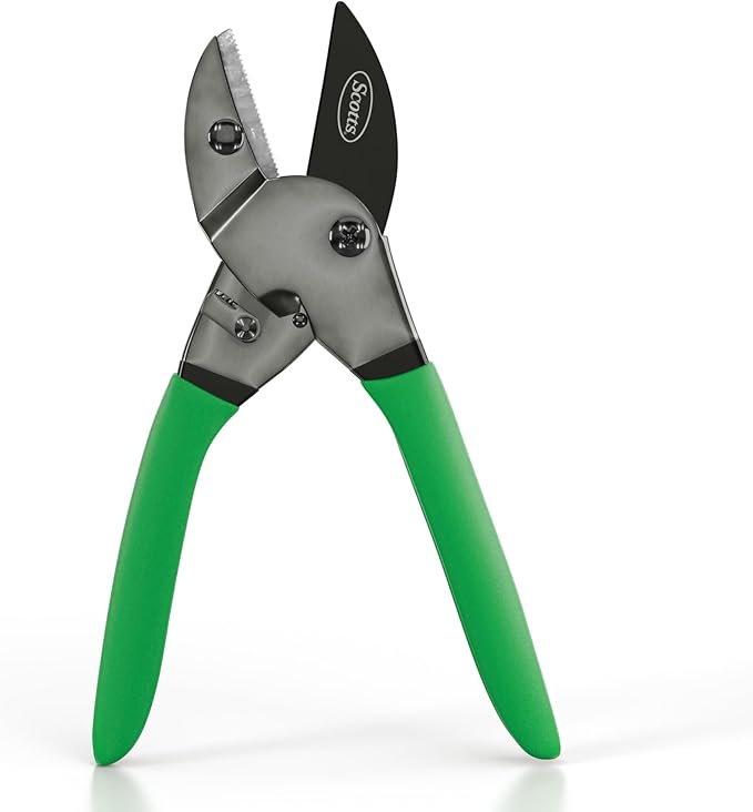 Scotts 8 in. Anvil Pruning Shears ??1/2 in. Cutting Capacity, Heavy-Duty Garden Pruner for Dry Stems and Dead Wood, Sap Resistant ??Comfort Grip with Sharp Carbon Steel Blade for Yard and Garden Use