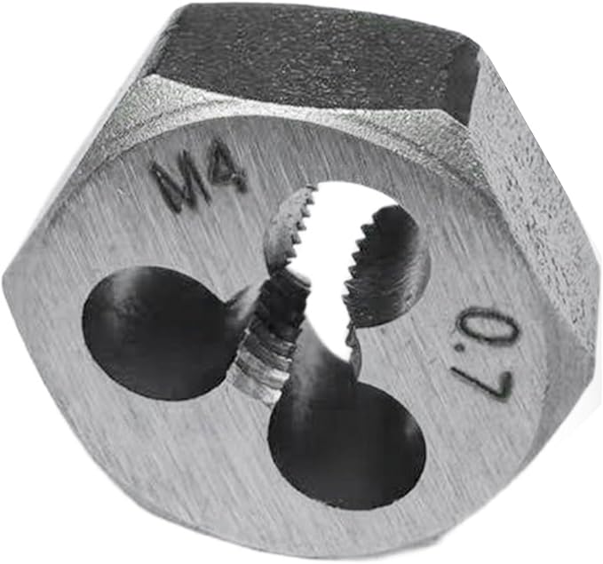 Yamesh M4 x 0.7 Hex Die Rethreading Die Thread Die Carton Steel For Right Hand