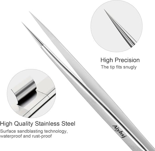Precision Tweezer, Upgraded Professional Pointed, High-end Stainless Steel Tweezers for Craft, Electronics, Soldering, Model, Laboratory Work, Jewelry-Making