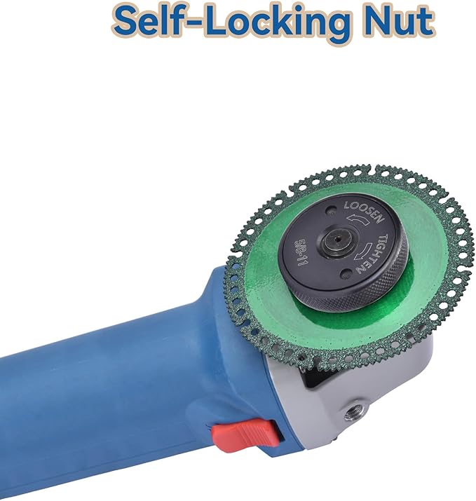 5/8"-11 Thread Angle Grinder Flange Nut, Tool Free Quick Release Lock Nut for for 4쩍" 5" 7" 9" Angle Grinder