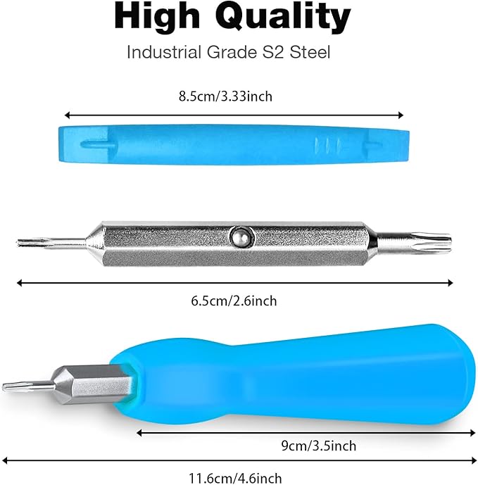 Video Screwdriver Bit Set for Battery and Wifi Access - Fits All Video Doorbell Models (Blue)