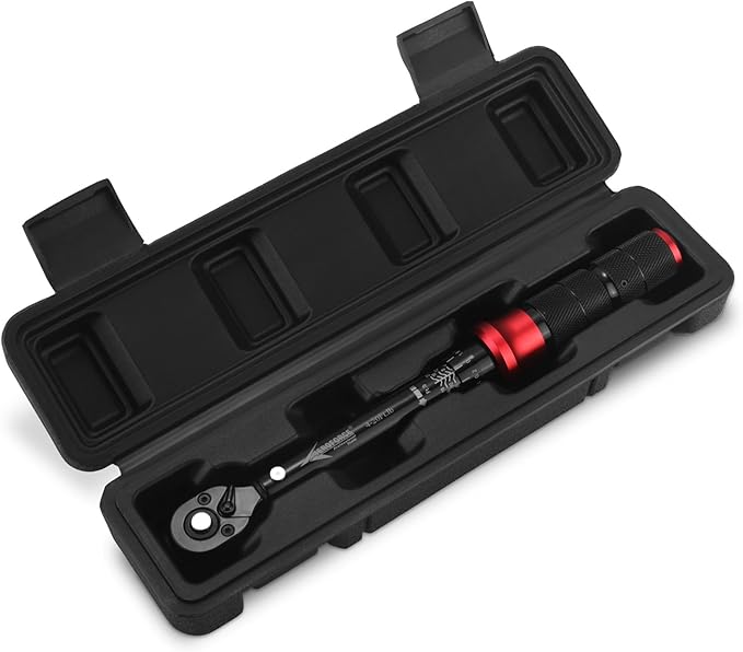 AEROFORCE 1/4-Inch Drive Click Torque Wrench (4-20 lb.ft / 5.4-27.2 Nm),72 Tooth Dual Direction Reversible Ratchet with Dual Range Scales, Precision Calibrated for Bikes & DIY