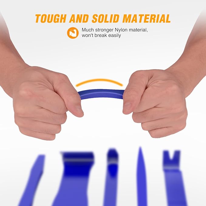 GOOACC 6PCS Auto Trim Removal Tool Kit No-Scratch Tool Kit for Car Audio Dash Window Molding Fastener Remover Tool Kit-Blue