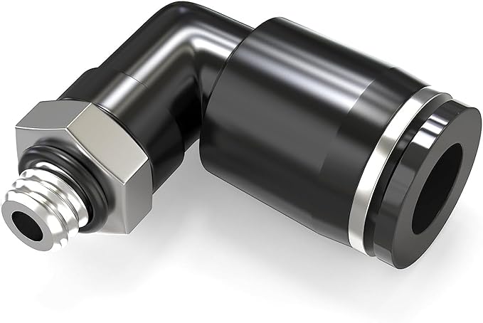 TAILONZ PNEUMATIC Male Elbow 1/4 Inch Tube OD x UNF 10-32 Thread 90 Push to Connect Fittings PL-1/4-U10 (Pack of 10)
