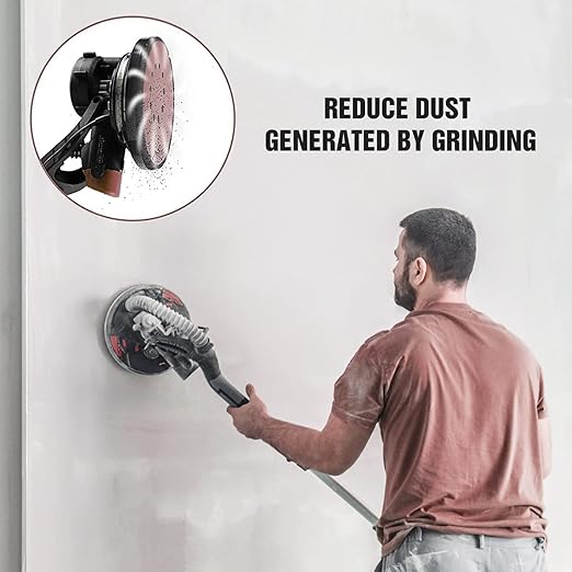 Awutzut 9 inch Sanding Discs 120 Grit 8 Holes Hook and Loop Sandpaper for Drywall Sander 10Pack