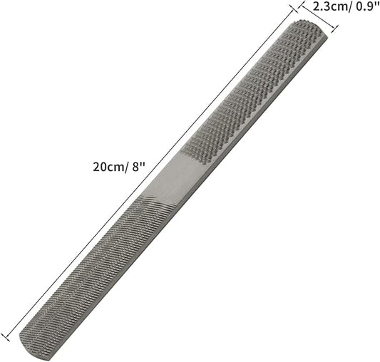 Litoexpe 4 Way Wood Rasp File, 8 Inch Premium Grade High Carbon Hand File, Half Round Flat, Needle Files Wood Rasp for Metal Tools