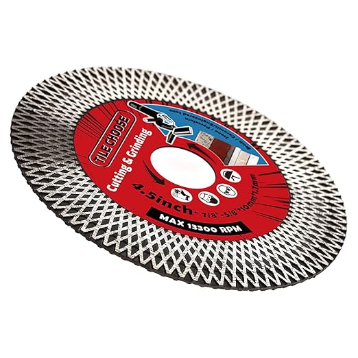 4.5" Tile Saw Blade Diamond Blade for Cutting and Grinding Porcelain Tile Granite Marble (4.5", 1)…