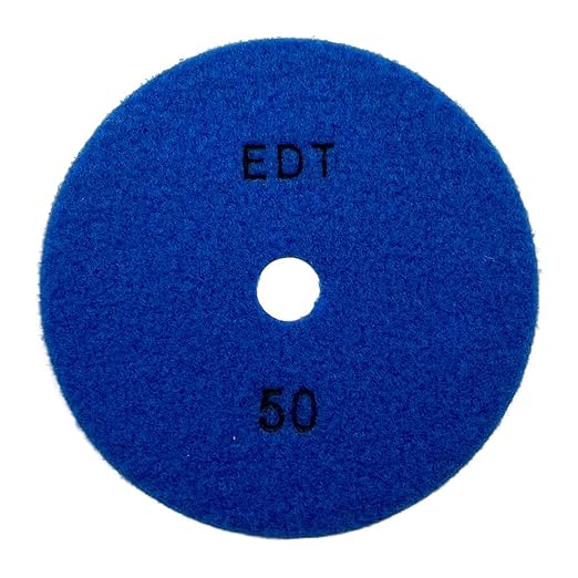 7" High Performance Dry Stone/Concrete Polishing Pads, 1.5mm Segment Height, Honeycomb Style, 50 Grit