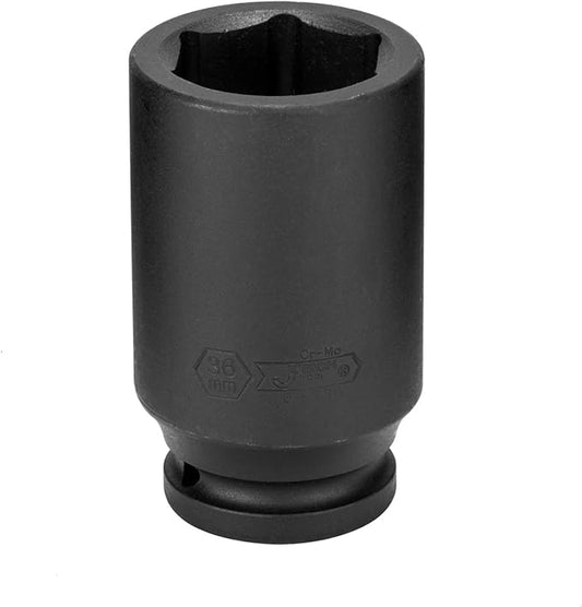 Jetech 3/4"Drive Deep Impact Socket-36mm,CR-MO, 6-Point Axle Nut Socket for Easy Removal of Axle Shaft NutsAutomotive Maintenance Machinery Manufacturing