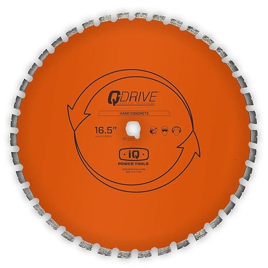 IQ Power Tools MASQX16-125-QD-HM2 16-1/2" Q-Drive Arrayed Segmented Hard Concrete Orange Blade
