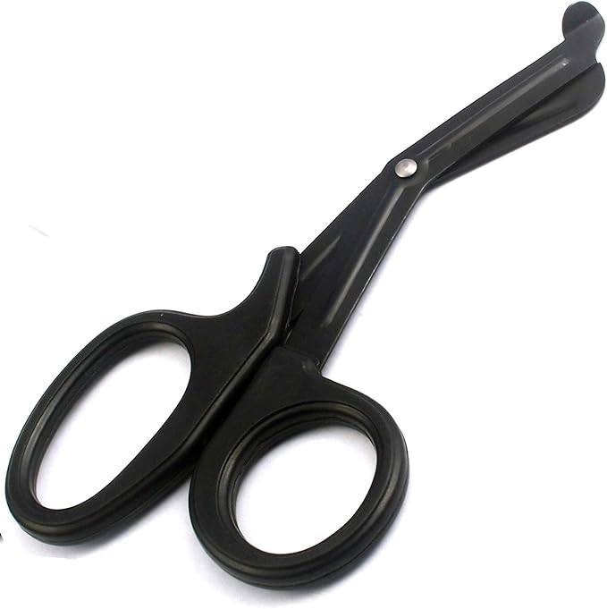 Trauma, EMT, Firefighter Shears Cutter ??Black Durable Coated Stainless Steel Bandage Scissors