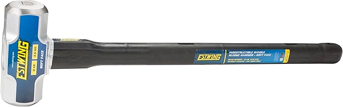 Estwing 8 lb Soft Face Sledge Hammer - 24" Indestructible Handle, Shock-Absorbing Grip, Overstrike Resistant