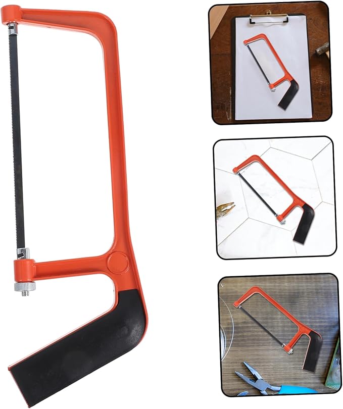Gadpiparty 6 Inch Mini Hacksaw Lightweight Aluminum Alloy Hand Saw for Woodworking and Diy Projects with Comfortable Grip