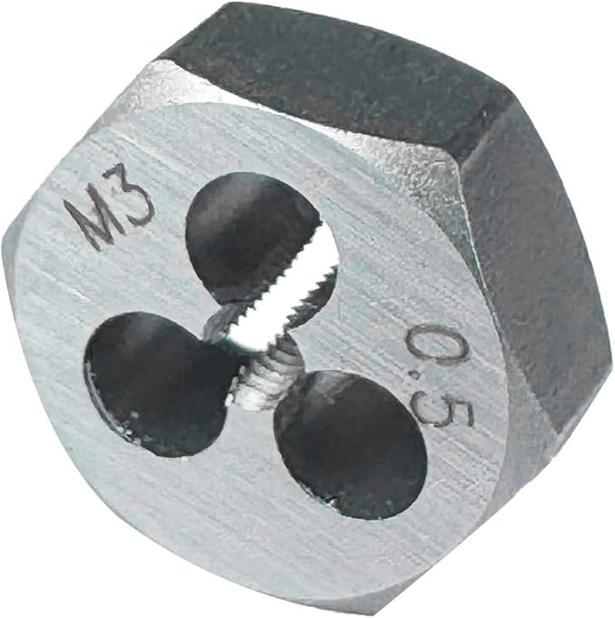 Yamesh M3 x 0.5 Hex Die Rethreading Die Thread Die Carton Steel For Right Hand