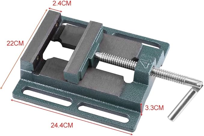 Drill Press Vise, 6" Heavy Duty Cast Iron Opening Size Milling Vice Holder Bench Clamp Woodworking Clamping Vise Machine Bench Top Mount