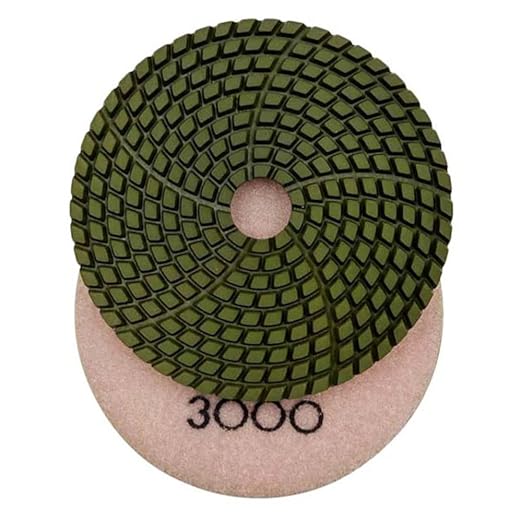 4" High Performance Wet Stone Polishing Pads, 3000 Grit - for Granite, Marble, Quartz, Engineered Stone