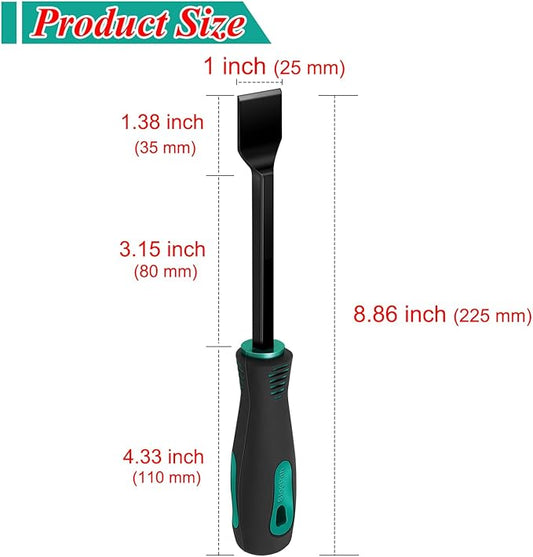 Scraper Head Gasket Scraper, High Hardness Chrome Vanadium Steel with Non-Slip Rubber Handle Scraper, Gasket Scraper for Removing Gaskets,Rust, Paint,Varnish (1 '')