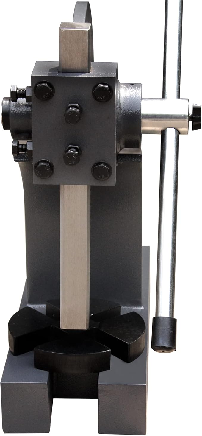 KAKA INDUSTRIAL Arbor Press, 0.5 Ton Manual Arbor Press, Adjustable Height up to 3.5 in, Steel Plate Welded Body, Portable Hand Press AP-1/2 for Riveting, Punching and Bearing Installation