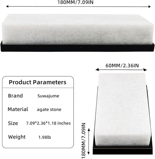 Knife Sharpening Stone,8000 Grit Whetstone Final Fine Polishing Natural White Honing Oilstone for Knives Tools,Cutting Tools