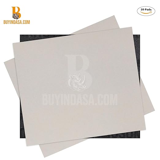 Indasa Rhynosoft Foam Sanding Pads - 4.5" x 5.5",Hook and Loop, 400 Grit, Plusline, Flexible, Tear-Resistant, Ideal for Automotive, Wood, & Finishing (Pack of 20 Pads)