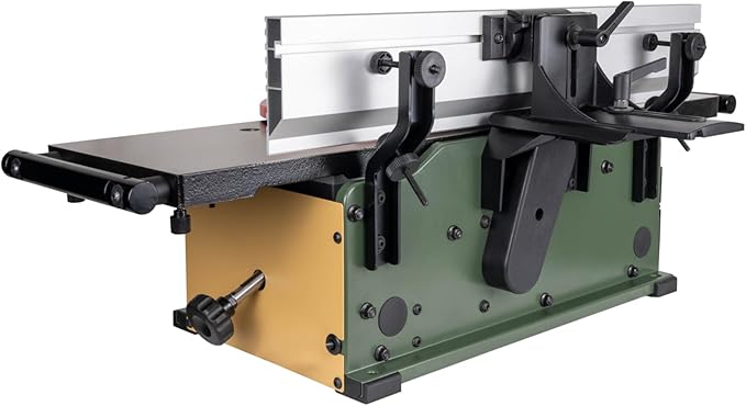 Cutech 40180HI 8-Inch Spiral Cutterhead Benchtop Jointer with Cast Iron Tables, 16 TC Inserts, Extra Long 24" Aluminum Fence, Additional 7-3/8" Fence Brackets, and a 10-amp Motor