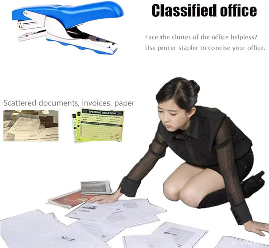 Stapler with 1000 Staples-Plier Stapler Save 60% Power,Good for Stapling at Home School or Warehouse (Bkue2P)