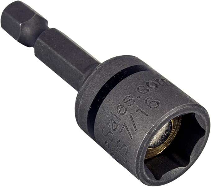 7/16-Inch Magnetic Hex Head Driver Bit w/Quick Change Shank - Used for Installing Screws, Nuts, Bolts, etc. - (EACH)