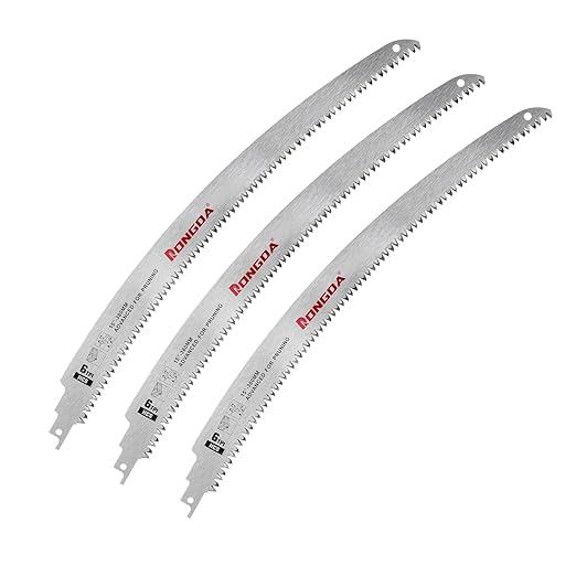 15 Inch Japanese Teeth Reciprocating Saw Blades 3-Piece, Arc Edge Wood Pruning Blades, 6TPI for Tree Trimming, Wood Cutting, Durable & Sharp, Fits Most Reciprocating Saws