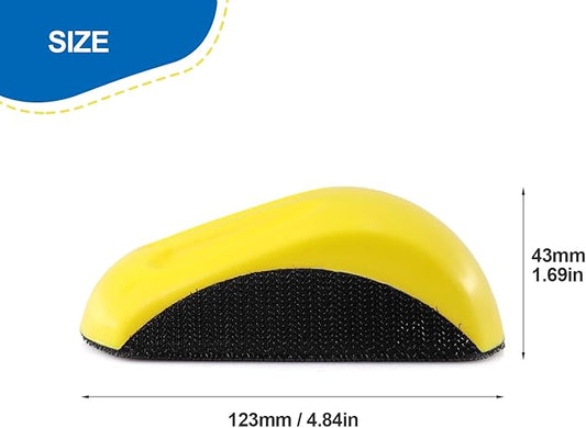 1PC 5" Hand Sanding Block Hook & Loop Backing Pad Sandpaper Holder Hand Grinding Block