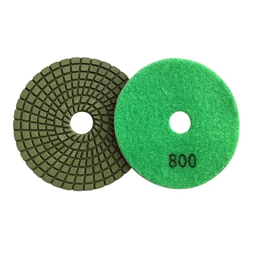 5" Wet Diamond Polishing Pads - 3 Packs of 800 Grit - Dark Resin for Granite, Quartz, Engineered Stone, Concrete Countertop
