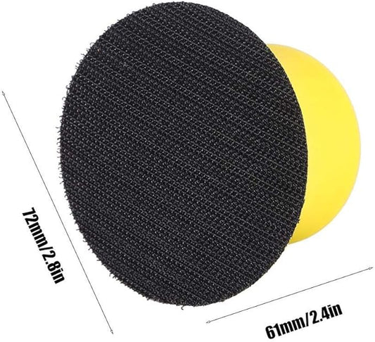 3 Inch Round Hand Sanding Block Foam Sanding Pad Hook Backing Plate for Random Orbital Sanders Polishers and DIY Surface Preparation