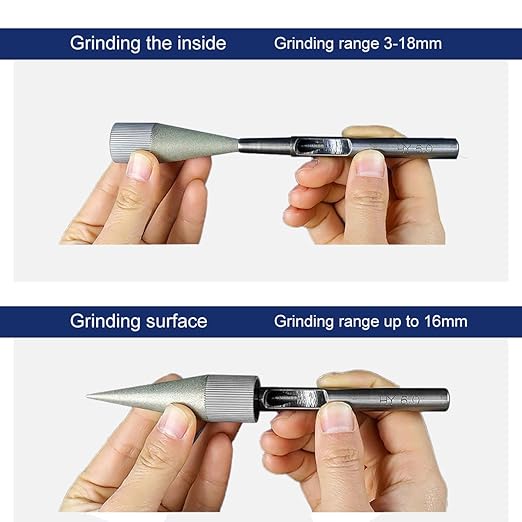 Emery Round Hole Punch Edge Sharpener Grinder Hole Punches Polishing Tool for Leather Crafts