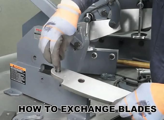 KAKA INDUSTRIAL Manual Metal Shear,6 inch Cutting Capacity for Steel Plate, Round and Flat Bars | Bench-Mount Hand Cutter HS-6