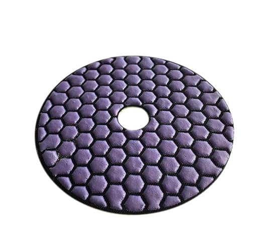 4" Dry Stone Polishing Pads Set (50, 100, 200, 400, 800, 1500, 3000 Grit) - for Granite, Marble, Concrete Countertops