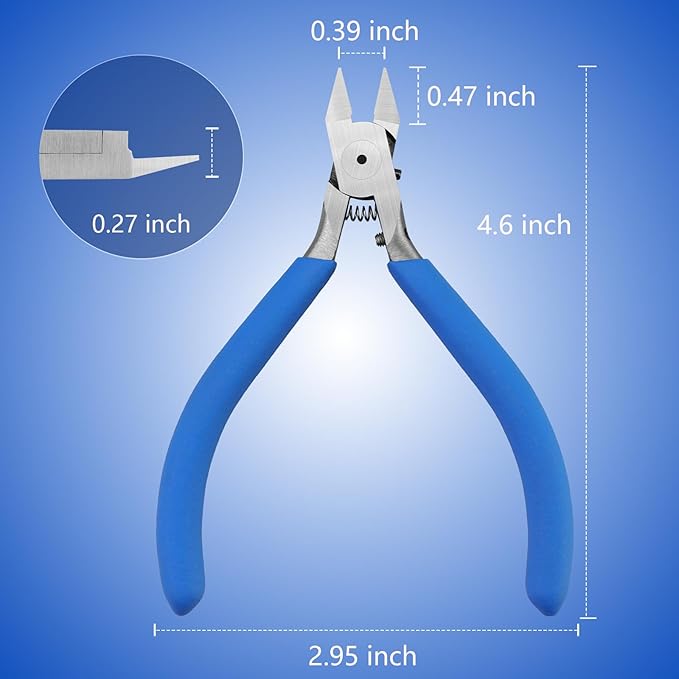 Model Nippers, Ultra-thin Single-edge Nippers for Beginners Repair Plastic Model and Fix, Model Cutting Tools Nippers with Non-slip Grip, 4.6 Inch Sprue Cutter for Plastic Model Building