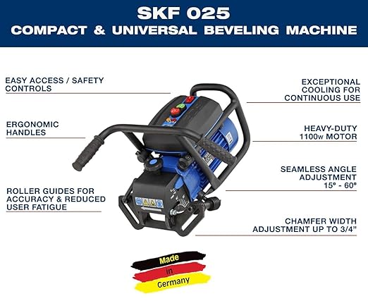 C.S. Unitec "ZFR 250 15 to 60 Degree Milling Head for Use with SKF 025 Power Chamfering Tool/Beveling Machine Chamfer up to 3/4"" Bevel Width - Made in Germany"