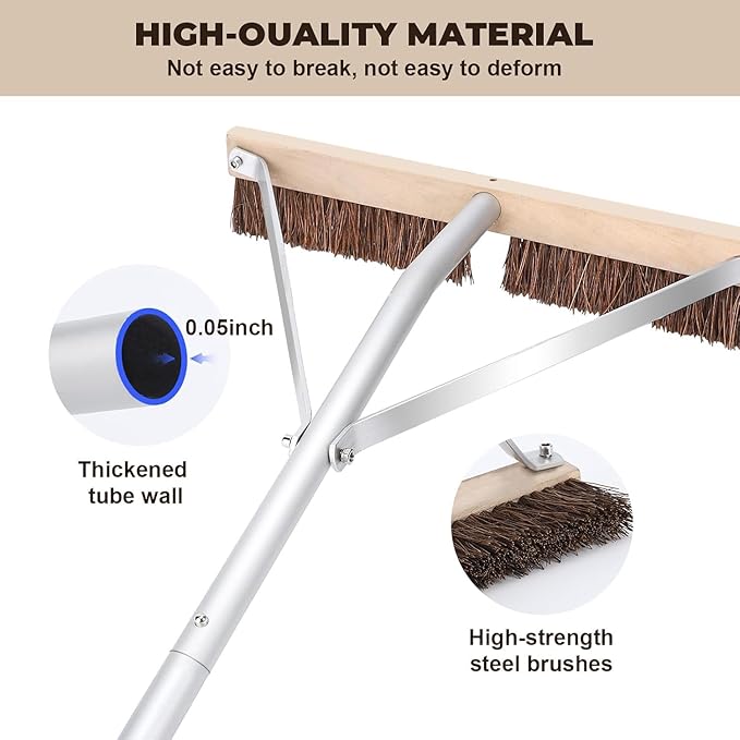 Leaf Roof Brush with Gloves, Roof Rake Remove Leaves, Adjustable 5-21ft Roof Cleaning Brush Tool for Shingles, Corrugated, Solar Panel, Lightweight Long Handle Extension Aluminum Poles Broom