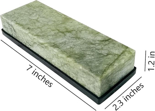 Large Size Polishing Knife Sharpening Stone,Grit 10000# Knife Sharpener Whetstone Final Fine Polishing Natural Green Honing Oilstone for Knives Tools