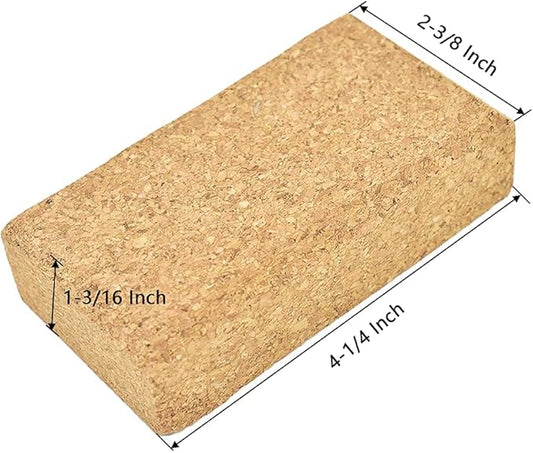 Cork Sanding Blocks 4-1/4"x 2-3/8" x 1-3/16" Hand Sanding Tool for sandpaper - 3pcs