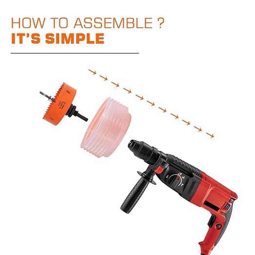 4-1/8 Hole Saw for Recessed Lights, 4.1 Inch Hole Cutter with Dust Bowl Catcher for Led Recessed Lighting 4 Inch and Wood Metal Drywall, Bi-Metal Construction