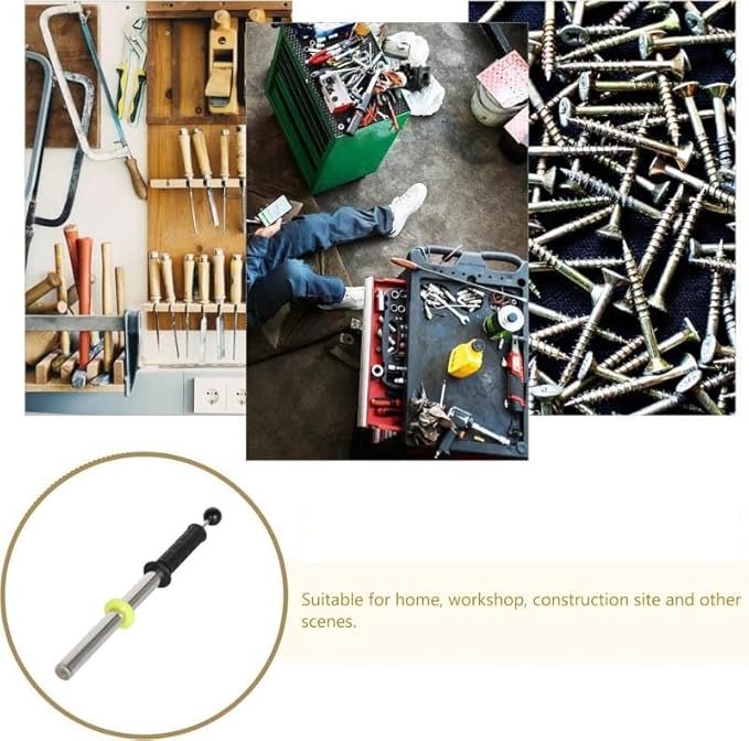 SUNIYUILD Magnetic Pickup Tool, Magnet Wand with Release Handle for Pickup Nails, Screws, and Metal Scraps, Magnetic Chip Collector - Pickup Magnet Tool For Metal Cuttings & Shavings