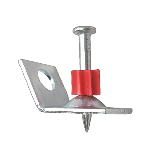 Standard 1" Powder Actuated Fasteners with 45째Ceiling Angle Clip, PDAC120-32F10, 100pcs/pack