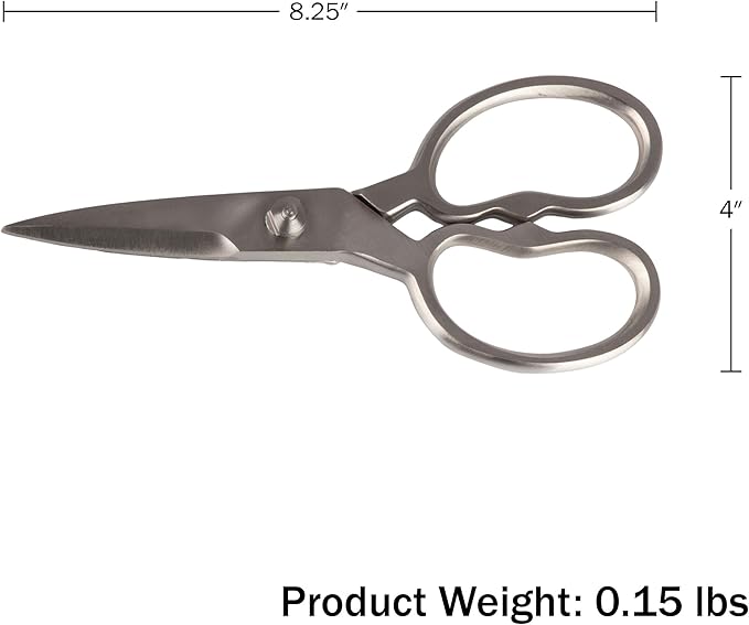 Heavy Duty Kitchen Scissors - Multipurpose Forged Stainless Steel Scissors for Meat, Chicken, Fish, and Herbs - 8.25 Inch Kitchen Shears that Come Apart for Easy Cleaning by Kings County Tools