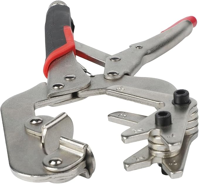 Adjustable Welding C-Clamp Locking Pliers 10 Inch Welding Clamp, Non-slip Handle, 270 Degree Rotating Head For Metal Pipe Square Tube Wood Column 1-3 Inch