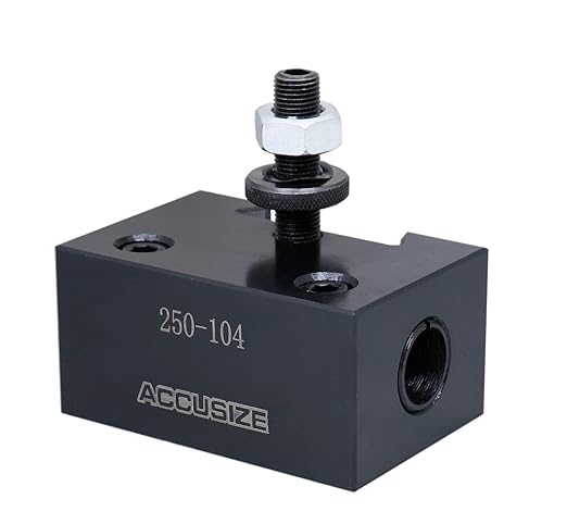Accusize Industrial Tools - AXA 6 Pc Wedge Type Quick Change Tool Post Set, for Lathe Swing 6-12 Inches, Includes 5 Tool Holders, 0251-0111
