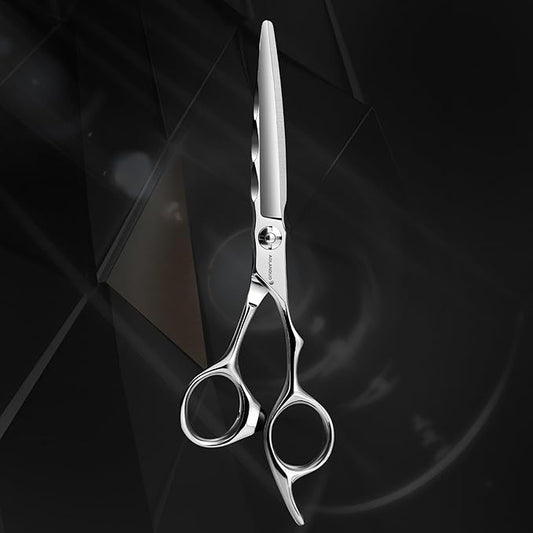 AOLANDUO 6" Professional Hair Shears ??Japanese VG10 Steel, Convex Edge with CNC-Wave Blade Design | Upgraded from Aichi 440C | Ergonomic Offset Handle for Barbers & Stylists