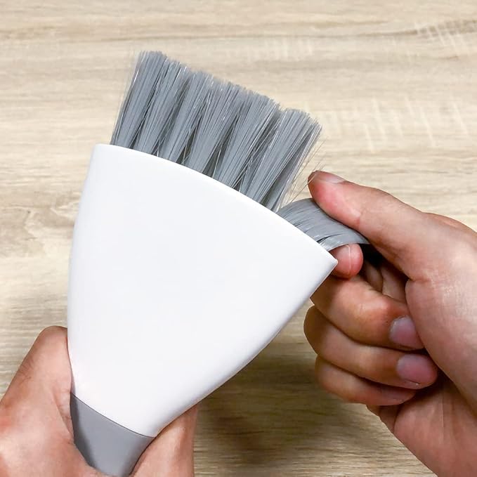 Small Dust Pan and Brush Broom - Dust Pan and Brush Set, Small Dustpan and Brush Set, Hand Broom and Dustpan Set, Dustpan with Brush, Dustpan and Brush Set is Daily Clean Tool for Family. (Gray 3 Set)